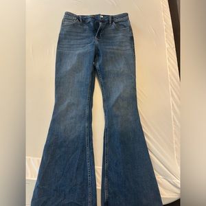 Abercrombie high rise flare stretch jeans